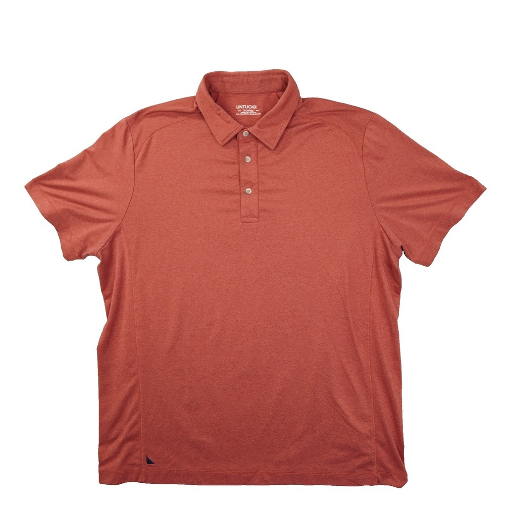 UNTUCKit Clavidor Polo Shirt Men's XL Red Performance Stretch City Golf Preppy